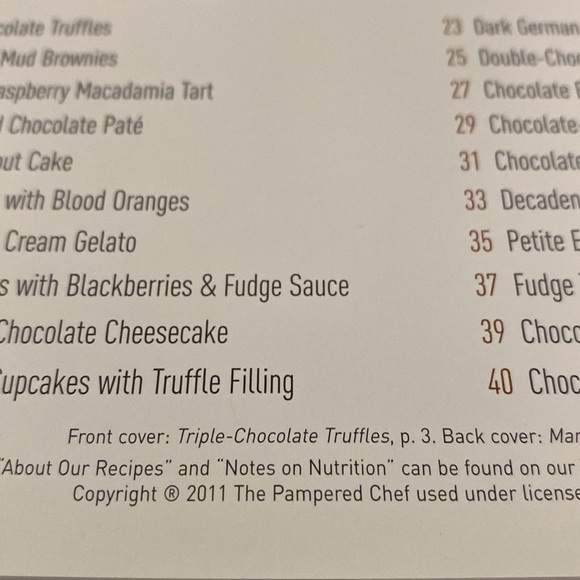 Chocolate Pampered Chef Recipe Book! - Picture 4 of 10